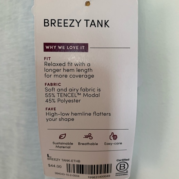 Athleta Breezy Tank NWT - Picture 4 of 5